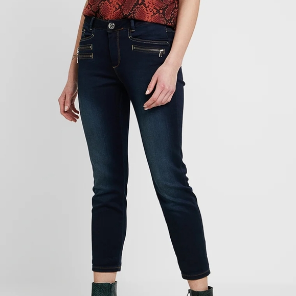 Mos Mosh 'Berlin Zip Blue' Skinny Jeans - Picture 2 of 7